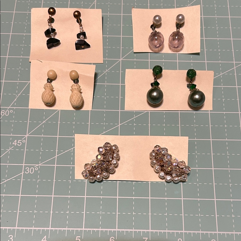 Vintage Women's Earring Set of five